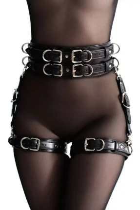 Premium Bondage Belt & Suspender Set