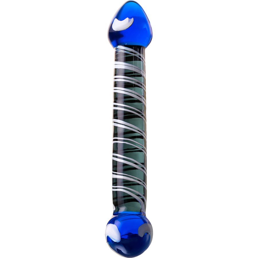 Çift Taraflı Cam Dildo, 21 cm
