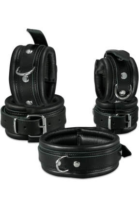 Exxtra Leather Handcuff Set