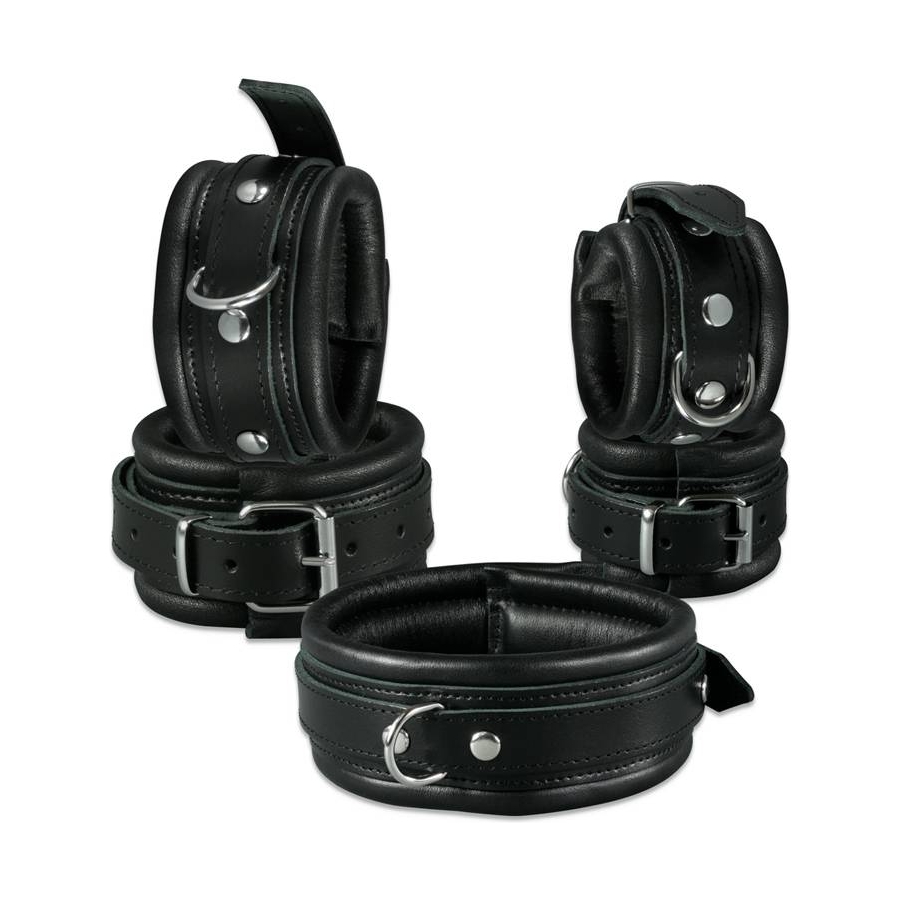 Exxtra Leather Handcuff Set