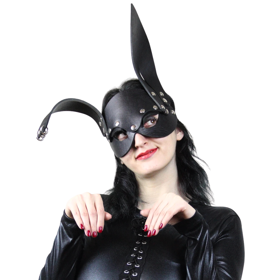 Hakiki Deri Bunny Mask