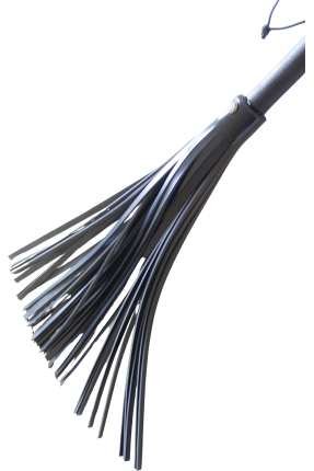 Wooden Handle Patent Leather Flogger Whip