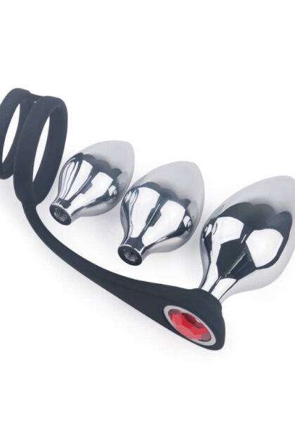 S-Hande Metal Anal Plug Seti ve Penis Halkası