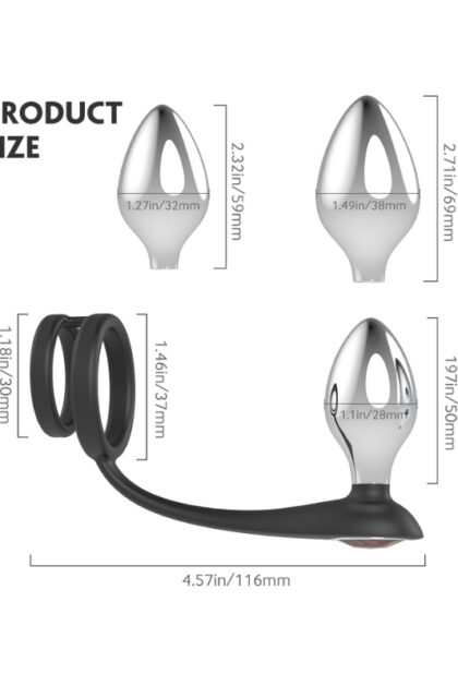 S-Hande Metal Anal Plug Seti ve Penis Halkası
