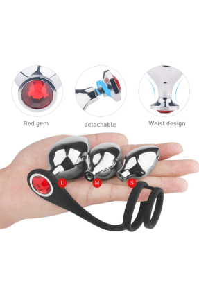 S-Hande Metal Anal Plug Seti ve Penis Halkası