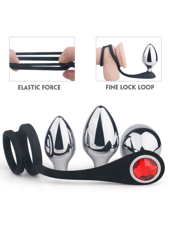 S-Hande Metal Anal Plug Seti ve Penis Halkası