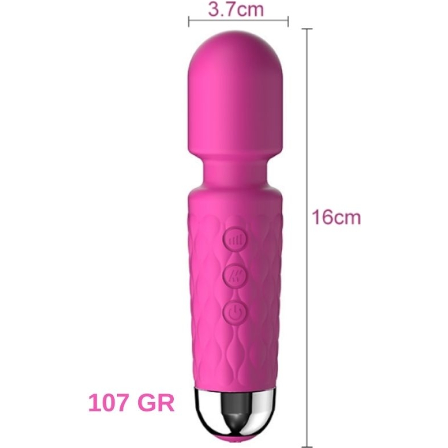 Mini Wand Massager Şarjlı Vibratör – Pembe