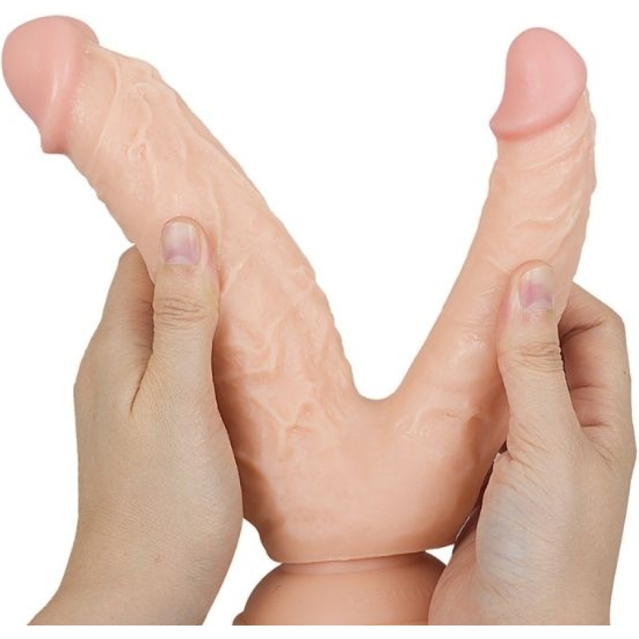 Ten Rengi 20,5 cm Çift Taraflı Dildo Model No:1075