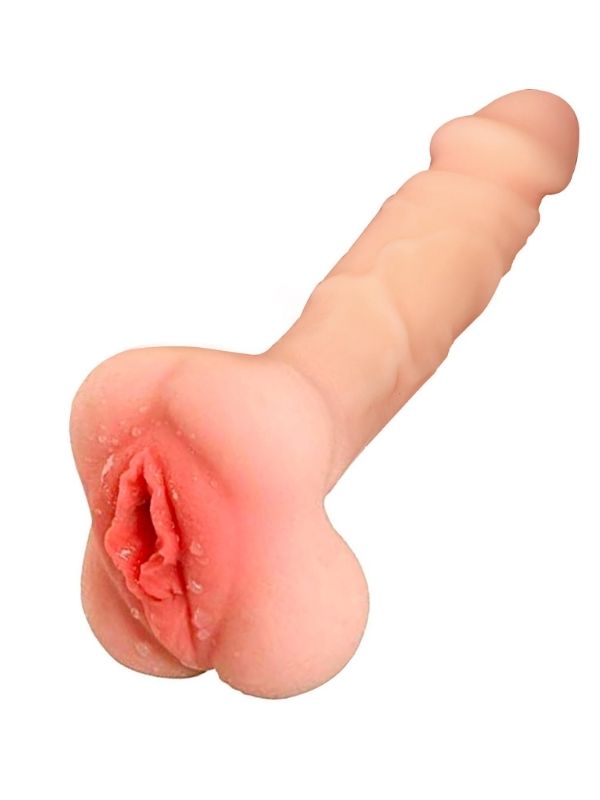 Vajina Girişli Dolgulu Realistik Penis Kılıfı Masturbatör 20CM