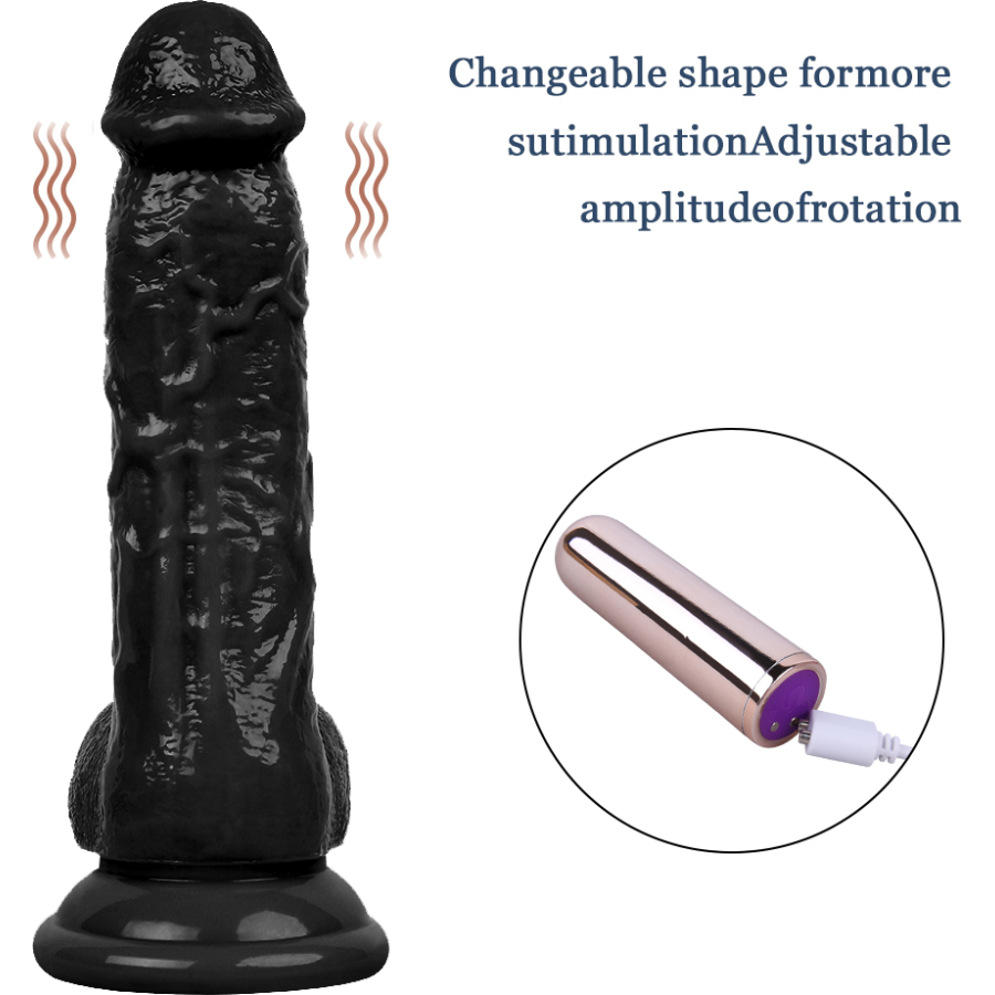 19CM Gerçekçi Siyah Dildo Yapay Penis