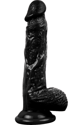 21CM Gerçekçi Siyah Dildo Penis