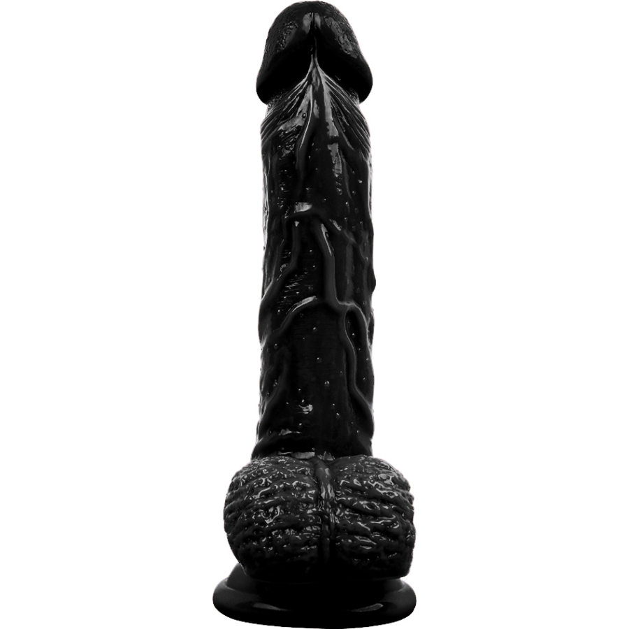21CM Gerçekçi Siyah Dildo Penis