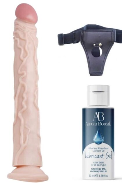 Belden Bağlamalı Kayganlaştırıcı Set Noctis 34,5cm Realistik Dildo No:7