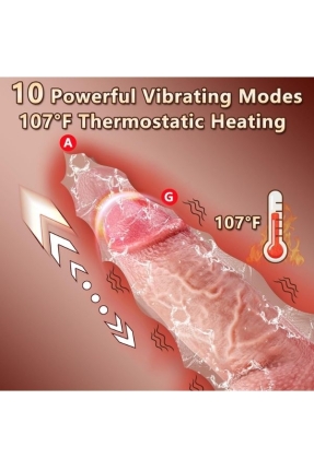 Thrusting Huge Thick Dildo Vibrator 21 Cm