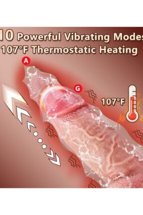 Thrusting Huge Thick Dildo Vibrator 21 Cm