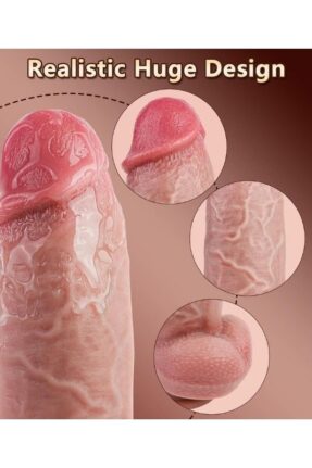 Thrusting Huge Thick Dildo Vibrator 21 Cm