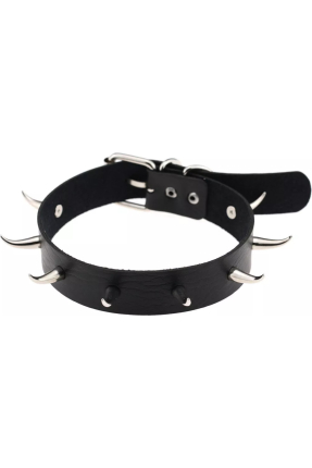 Gotik Punk Diş Çivili Choker