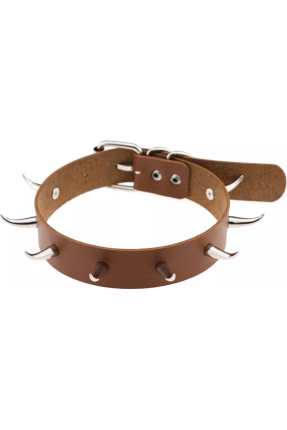 Gotik Punk Diş Çivili Choker