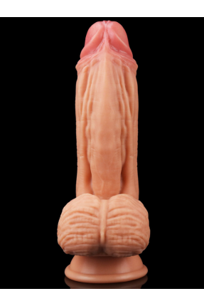 10 Inch Dual layered Platinum Silicone Cock - Flesh