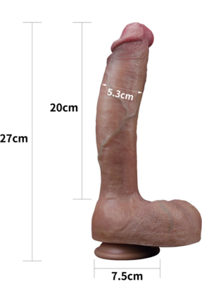 10.5 İnç Dual layered Platinum Silikon Penis