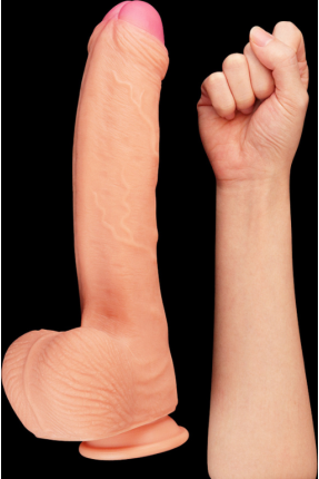 11 Inch Dual Layer Platinum Silicone Cock