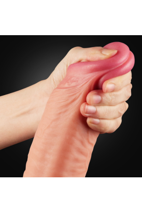 30 cm Dual Layered Platinum Silicone Penis Dildo