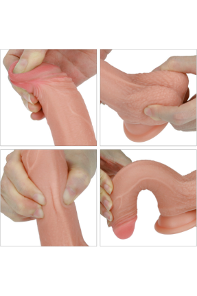 7 İnç Dual layered Platinum Silikon Penis Dildo