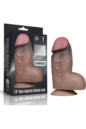 7.0 İnç Dual Layered Platinum Silicone Cock