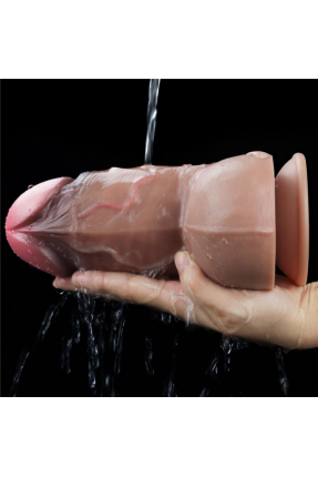 18cm Çift Katmanlı Silikon Dildo