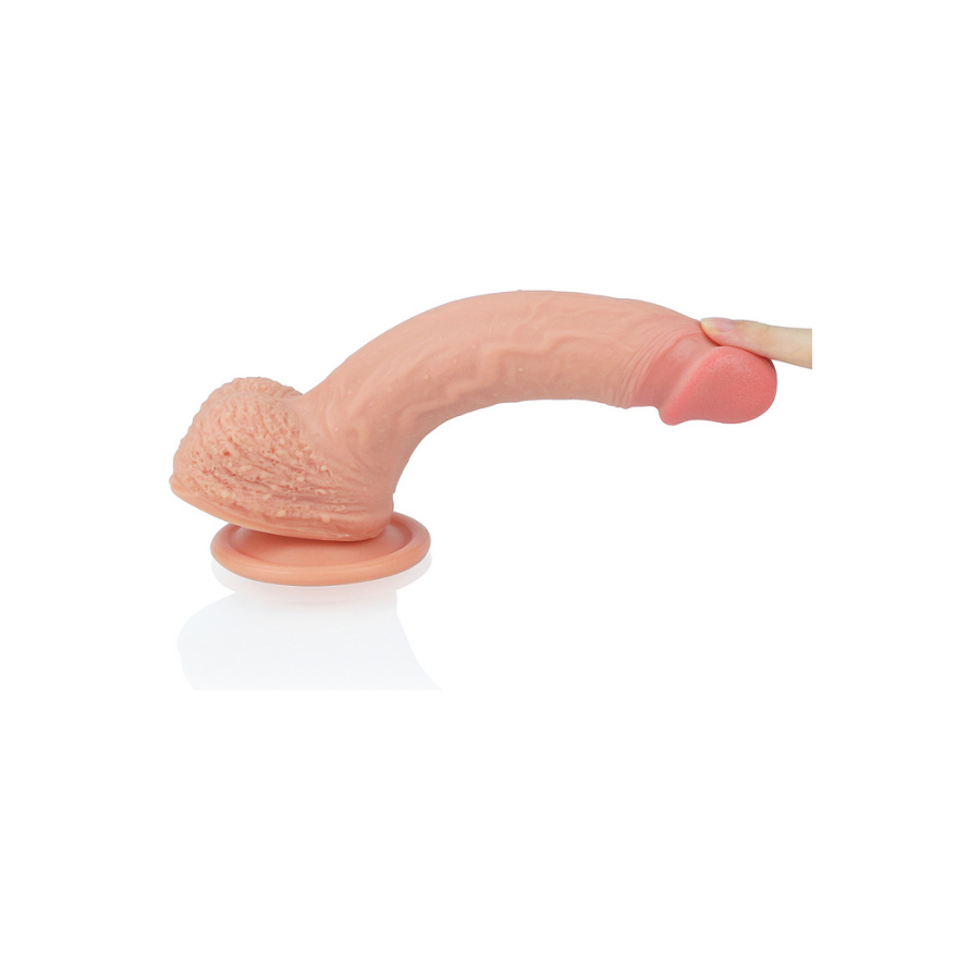 8.5 İnç Dual layered Platinum Silicone Cock Ten Dildo