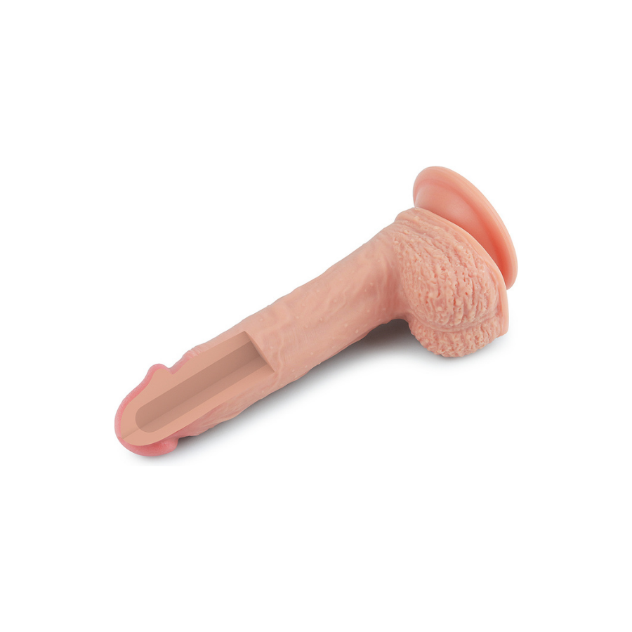 8.5 İnç Dual layered Platinum Silicone Cock Ten Dildo
