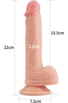 8.5 İnç Dual layered Platinum Silicone Penis Dildo