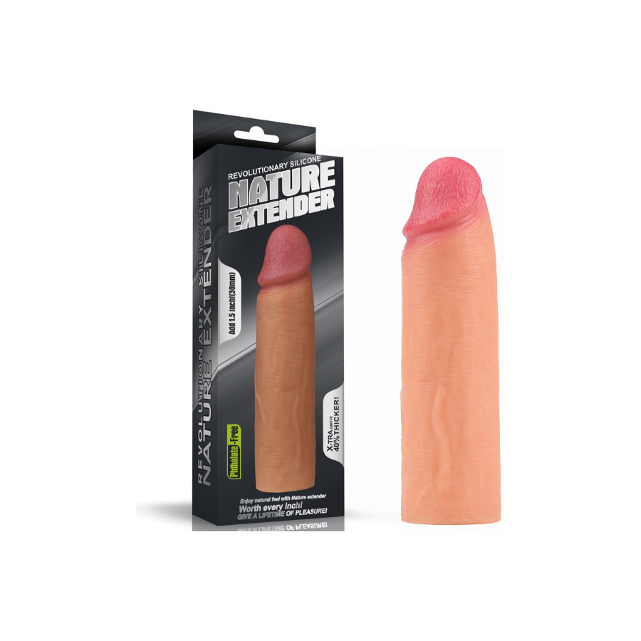 Add 1.5 İnç Revolutionary Silicone Nature Extender Penis Kılıfı