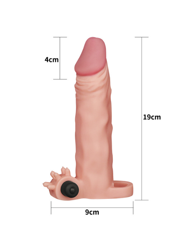 Add 2 İnç Pleasure X Tender Vibrating Penis Sleeve Brown 2 Add 2 Inch Pleasure X Tender Vibrating Penis Sleeve Brown