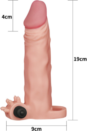 Add 2 İnç Pleasure X Tender Vibrating Penis Sleeve Flesh
