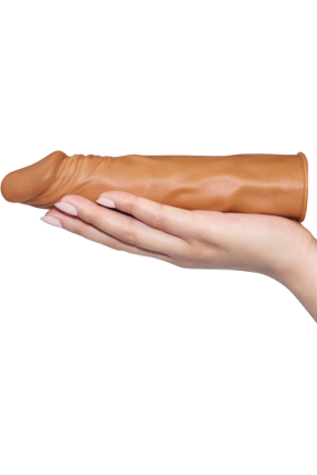 Add 2" Pleasure X Tender Penis Sleeve Brown