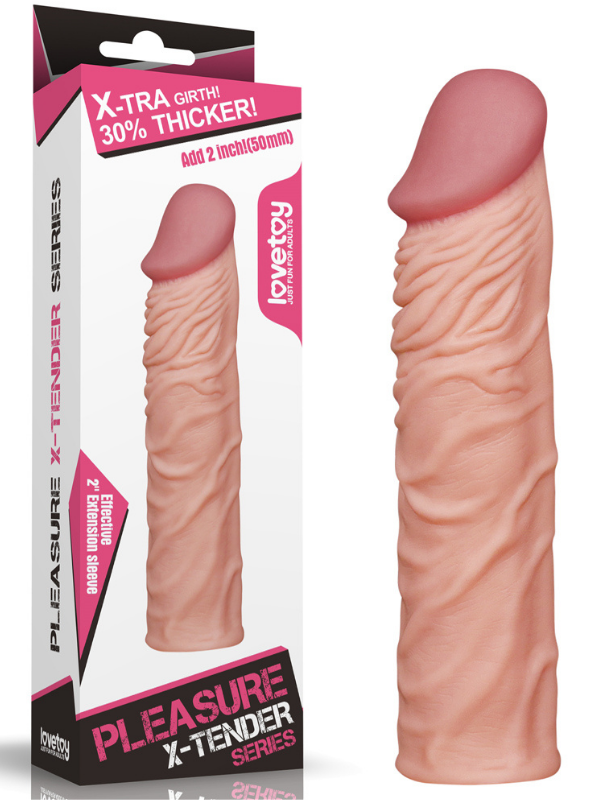 Add 2" Pleasure X Tender Penis Sleeve Flesh 1 Add 2" Pleasure X Tender Penis Sleeve Flesh
