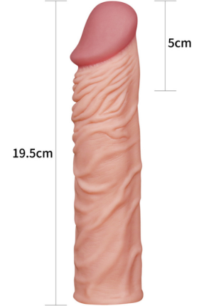 Add 2" Pleasure X Tender Penis Sleeve Flesh