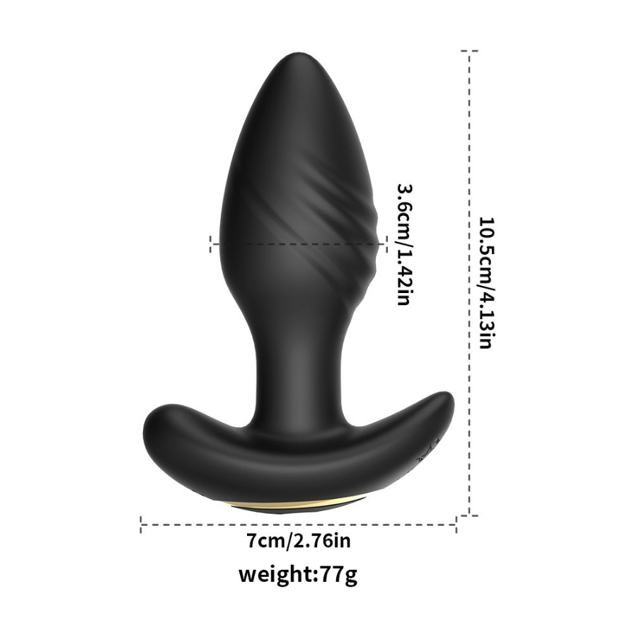 Big Boat Anchor Swing – Telefon Kontrollü Titreşimli Anal Plug (Siyah)