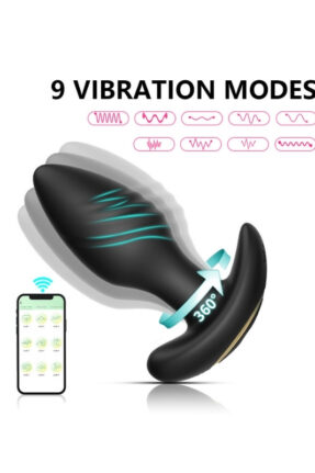 Big Boat Anchor Swing – Telefon Kontrollü Titreşimli Anal Plug (Siyah)