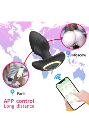 Big Boat Anchor Swing – Telefon Kontrollü Titreşimli Anal Plug (Siyah)