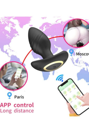 Big Boat Anchor Swing – Telefon Kontrollü Titreşimli Anal Plug (Siyah)