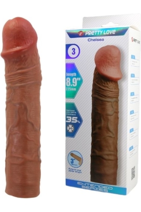 Chelsea Gerçek Hissiyatlı Uzatıcı Penis Kılıfı Brown