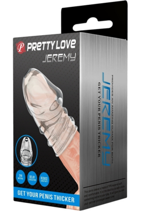 Jeremy Delay and Hardening TPR Penis Sleeve White