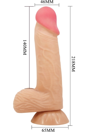 Censan Lisle 8.1 İnç Kıkırdak Yapılı Gerçek Deri Yapılı Dildo