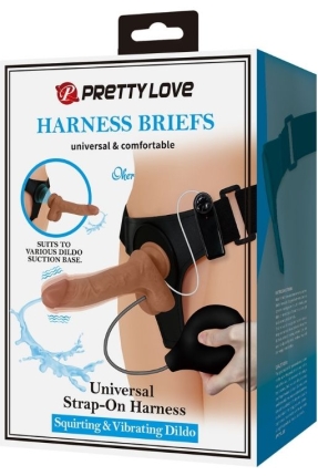 Fışkırtmalı Titreşimli Belden Bağlamalı Dildo Vibratör