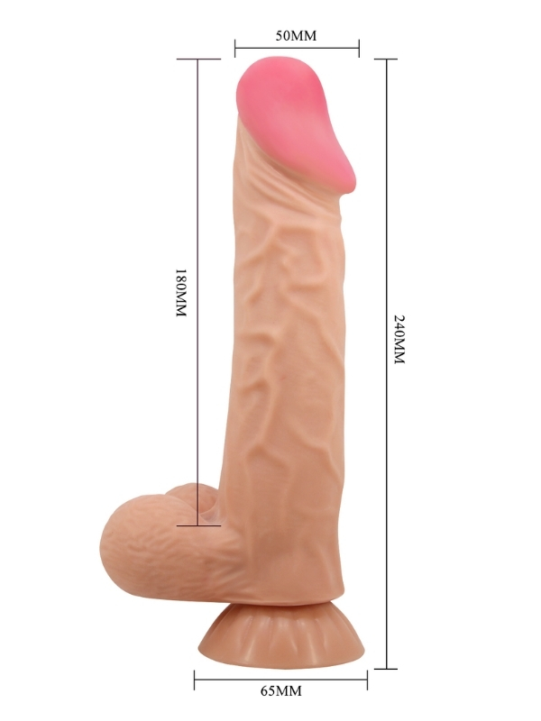 Ortan Kıkırdaklı Gerçekçi Dildo 2 Ortan Kıkırdaklı Gerçek Deri Yapılı Dildo
