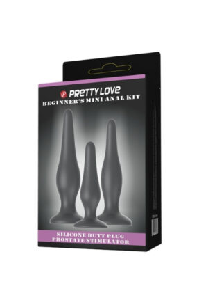 Black Silicone Anal Plug Set