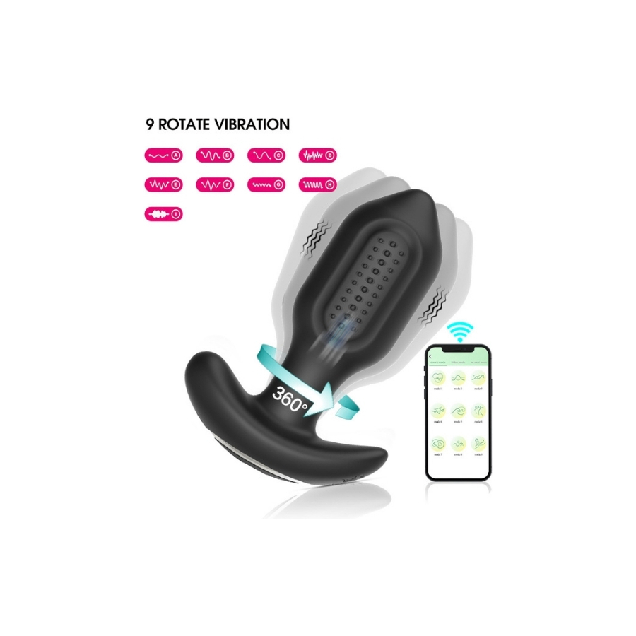 Sledgehammer Swing – Telefon Kontrollü Titreşimli Anal Plug (Siyah)