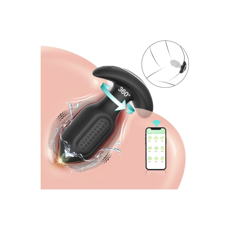 Sledgehammer Swing – Telefon Kontrollü Titreşimli Anal Plug (Siyah)